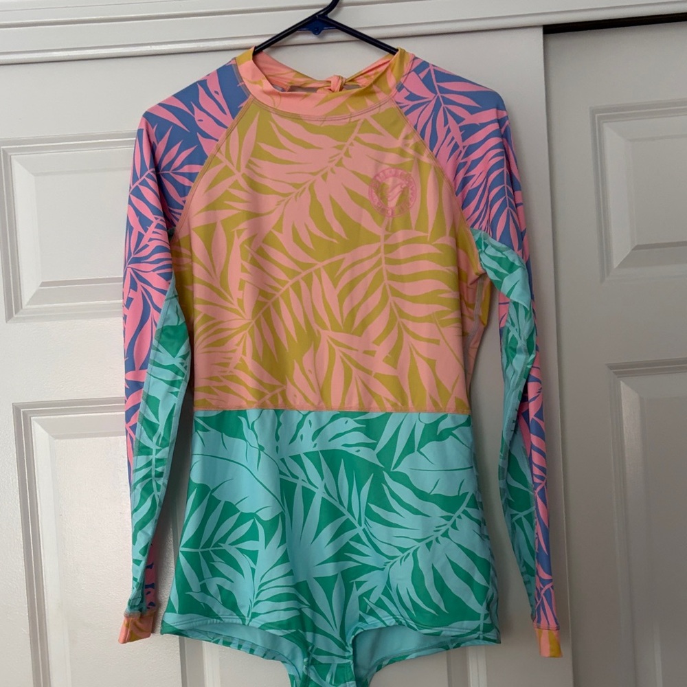 Billabong Multicolor Leaf Print One Piece